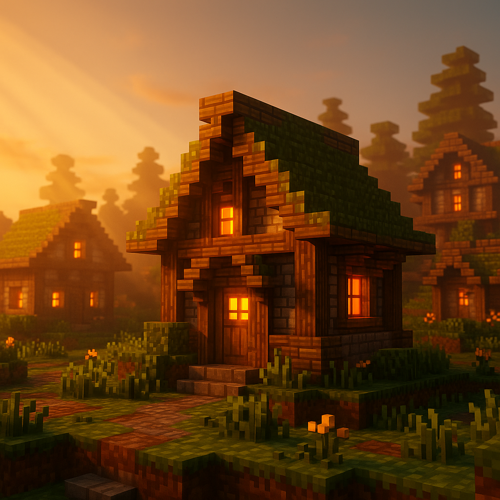 Minecraft-style dragon on a lava cliff with glowing eyes.